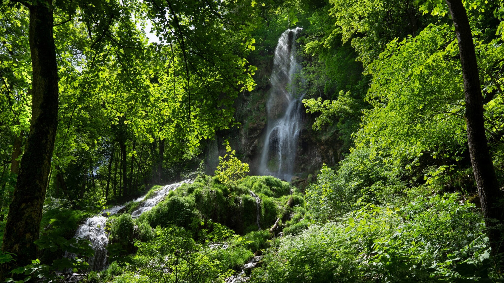 Uracher Wasserfall in der Schwäbischen Alb. Uracher Wasserfall in der Schwäbischen Alb.