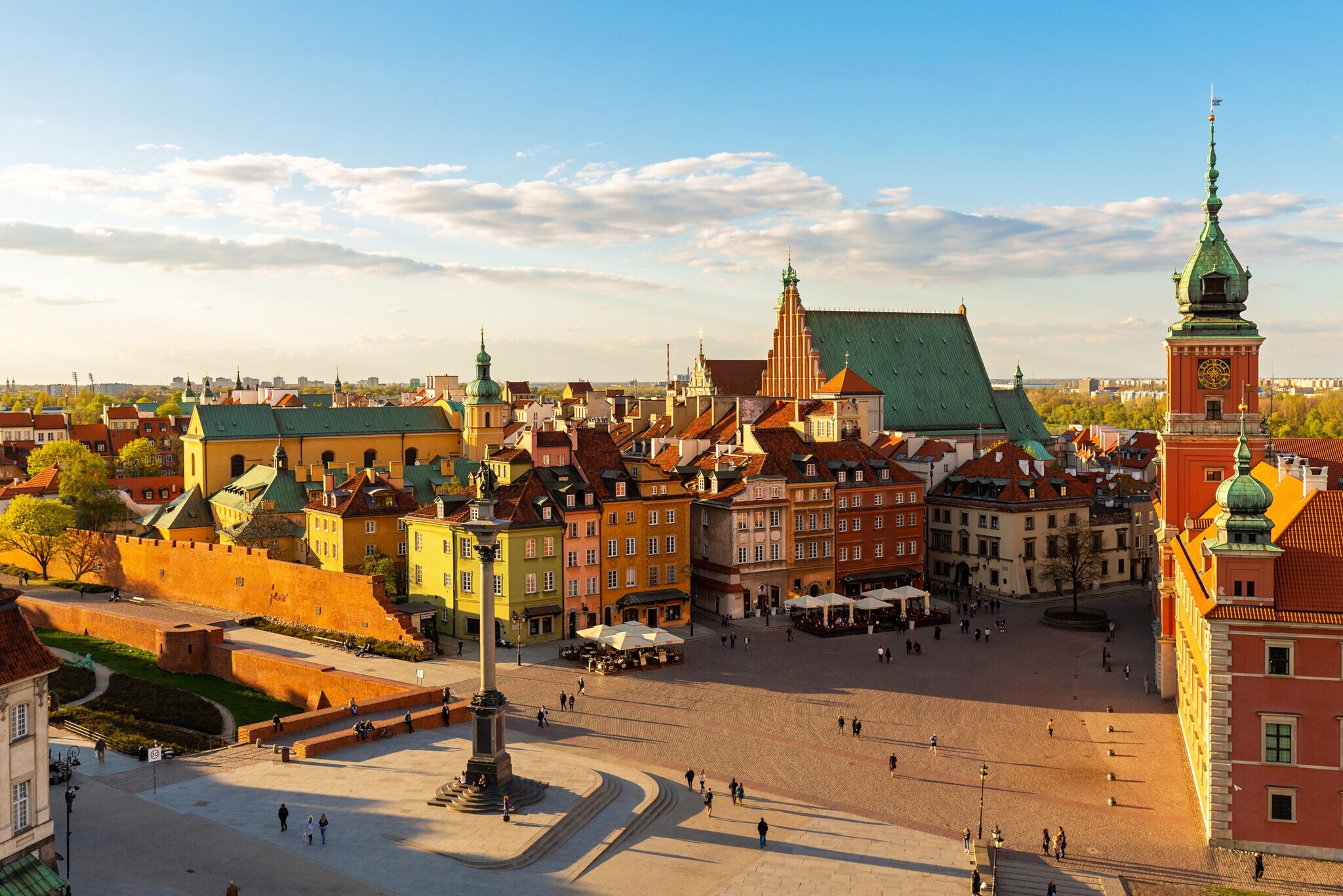 Blick auf das Warschauer Königsschloss und die Altstadt.