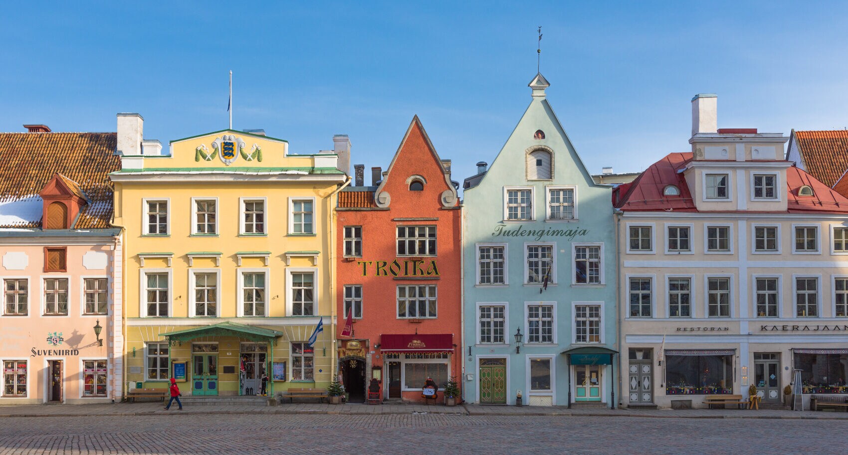Hübsche bunte Hansehäuser prägen das Bild der Tallinner Altstadt.