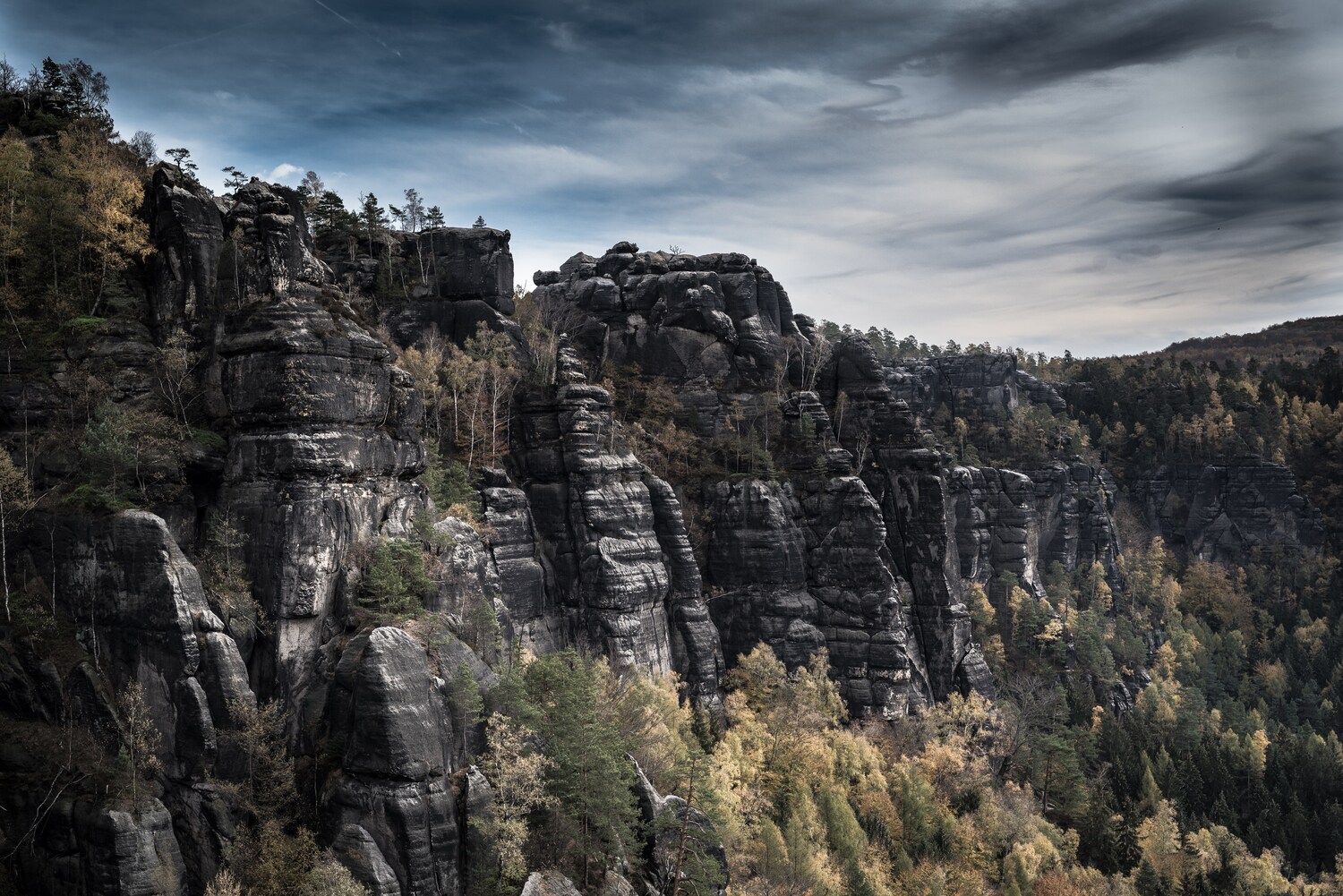 Ausblick vom Carolafelsen in der Sächsischen Schweiz