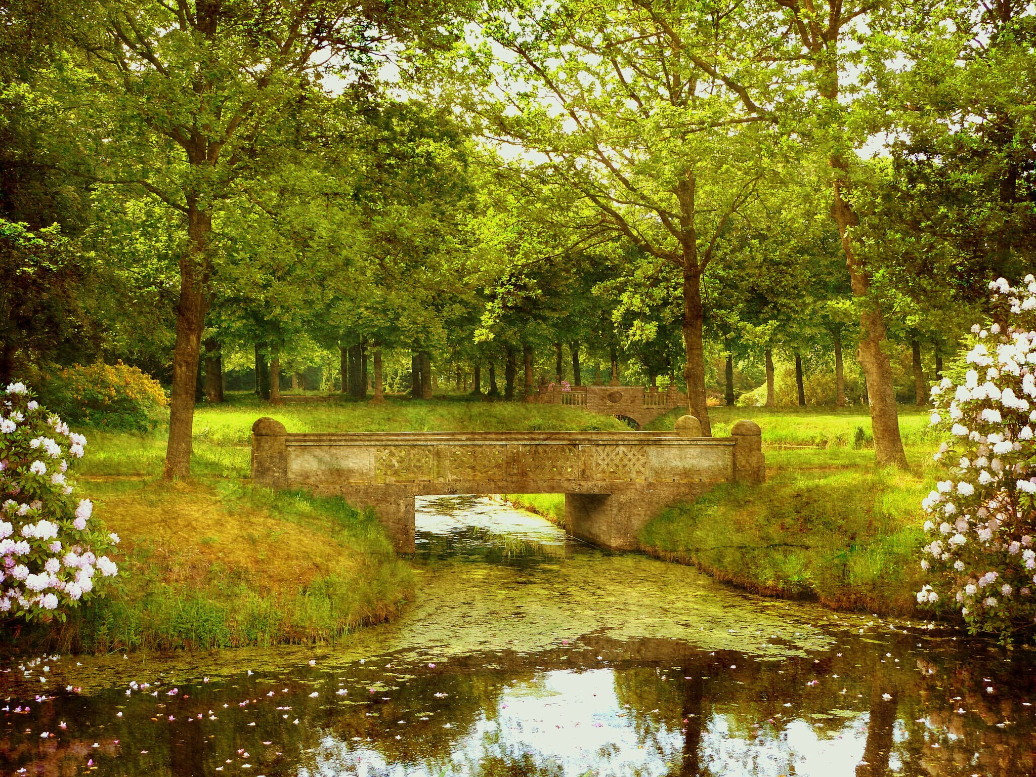 Der verträumte Lütetsburg Park in englischem Stil