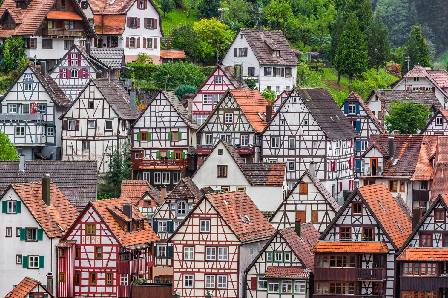 Fachwerkhäuser in Schiltach.