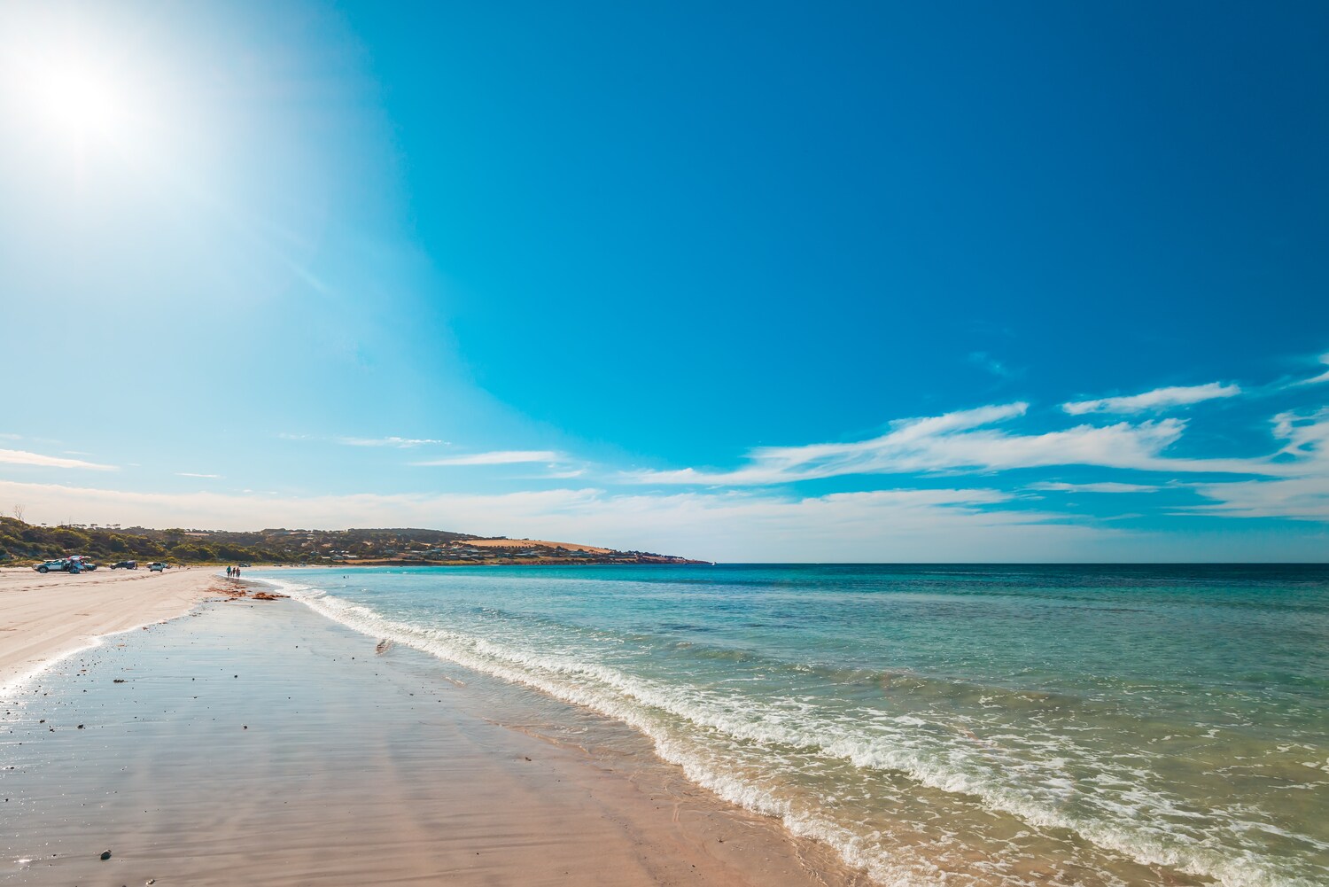 Blick auf den Strand in der Emu Bay auf Kangaroo Island