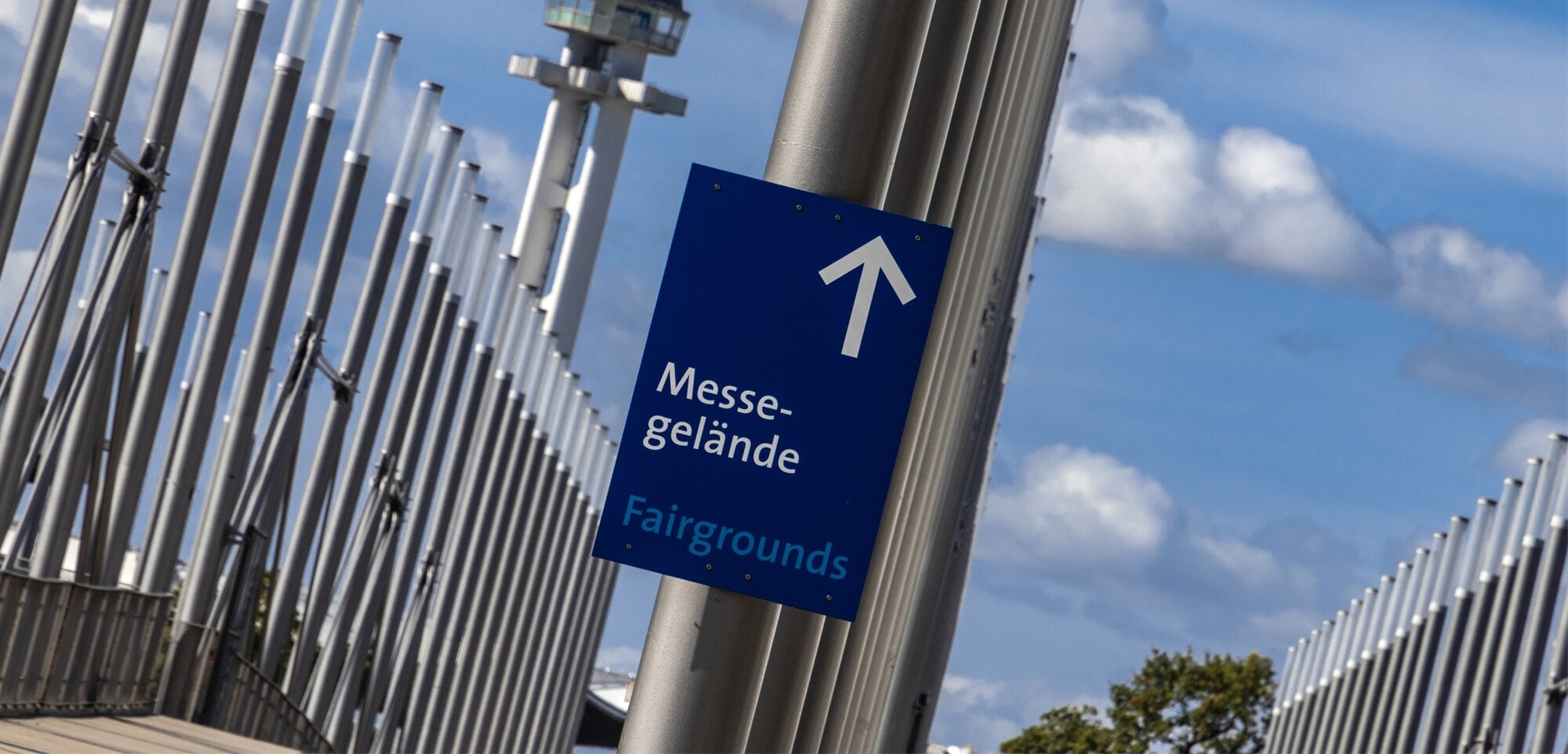 Zugang zum Messegelände in Hannover.