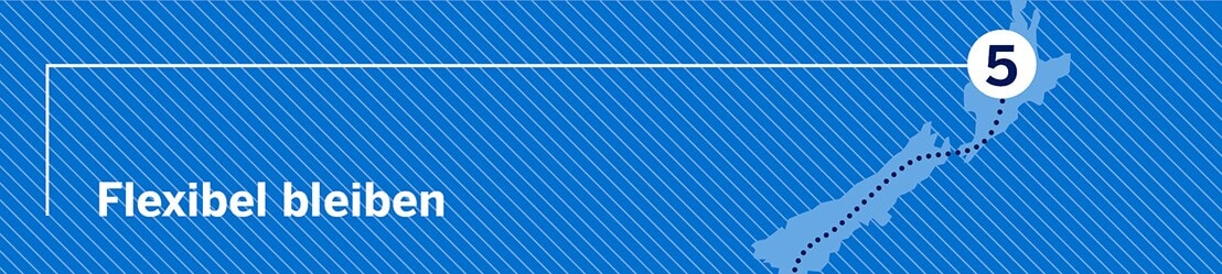 Auf 8.500 Kilometern zu neuen Impulsen: 5 Business-Tipps von Florian Astor Die Überschrift heißt: 5. Flexibel bleiben