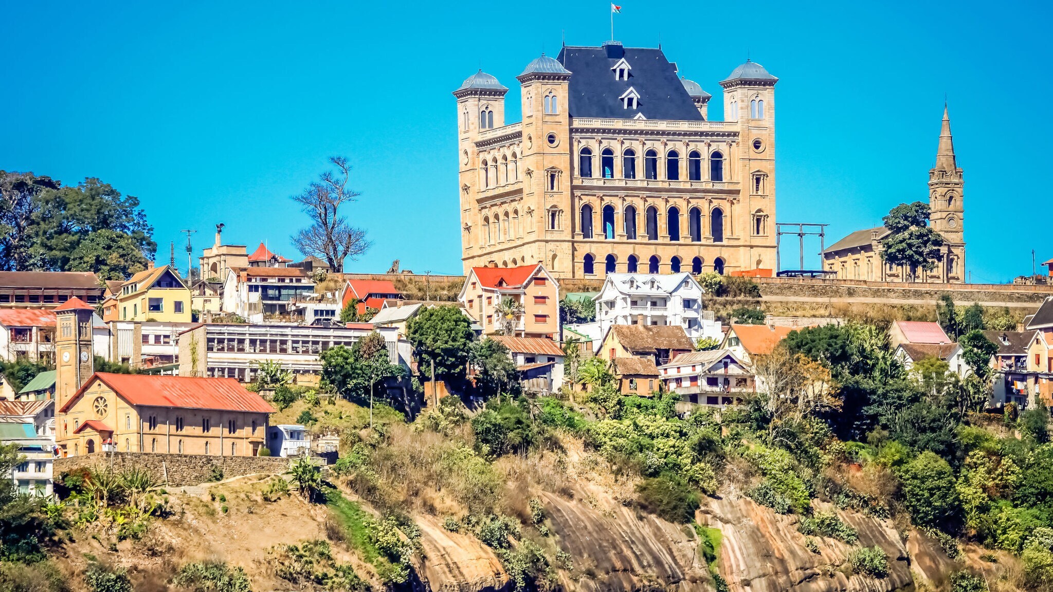 Rova-Palastanlage in Antananarivo, der Hauptstadt Madagaskars. Rova-Palastanlage in Antananarivo, der Hauptstadt Madagaskars.