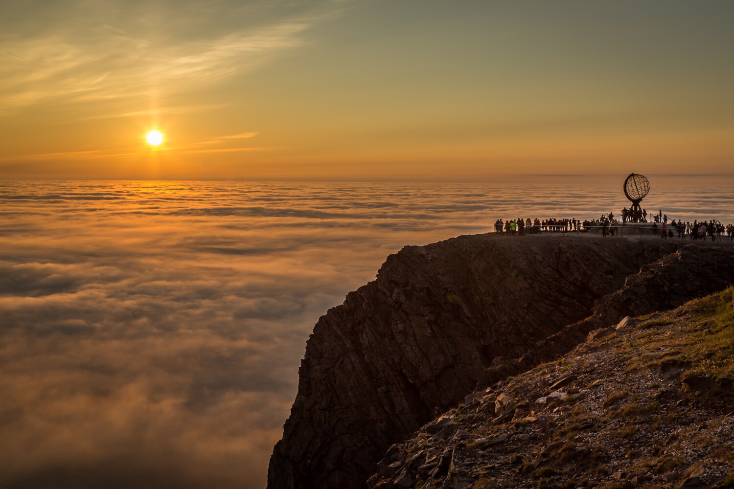 Das Nordkap bei Sonnenuntergang Das Nordkap bei Sonnenuntergang