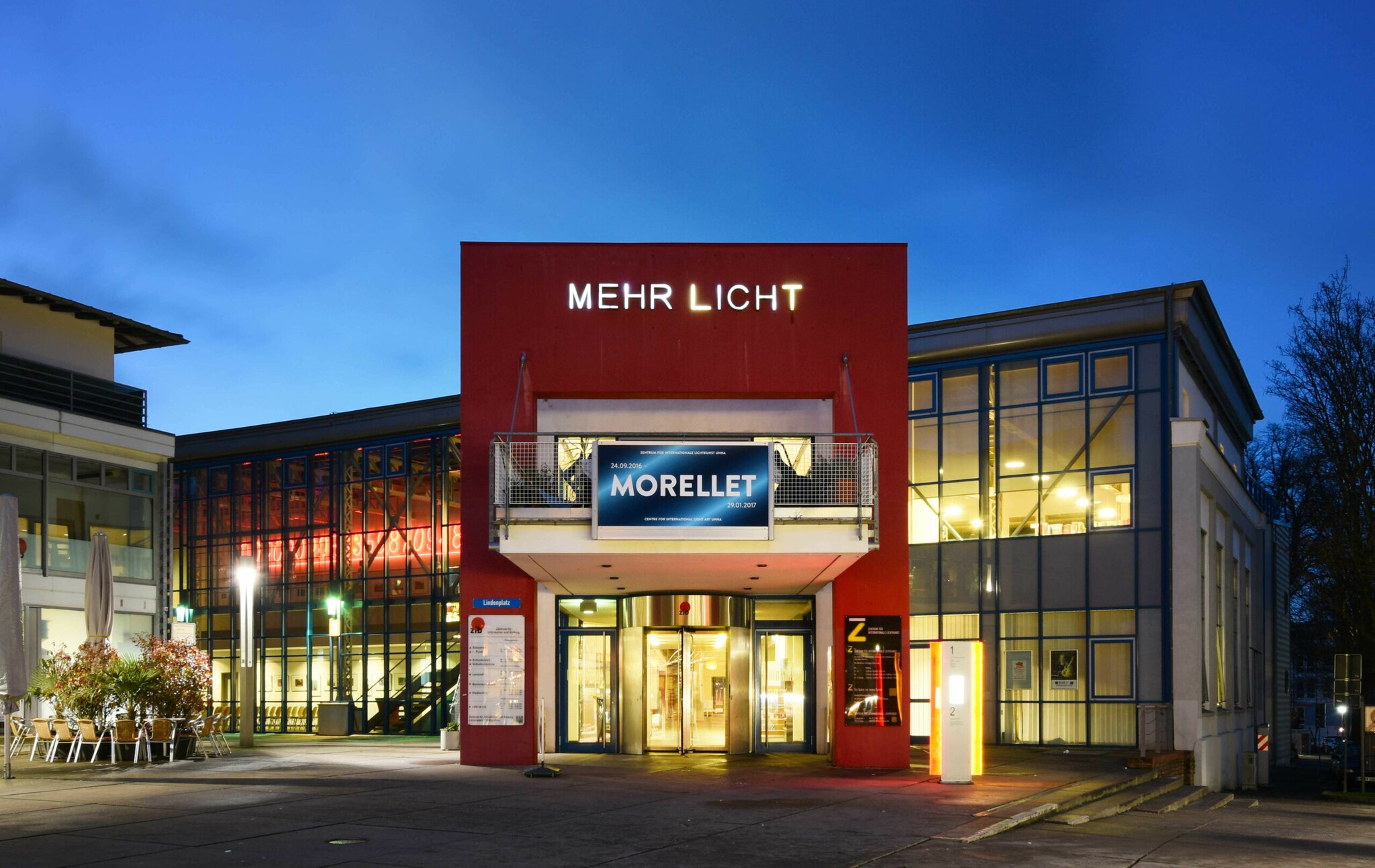 Der Eingang des Zentrums für Internationale Lichtkunst