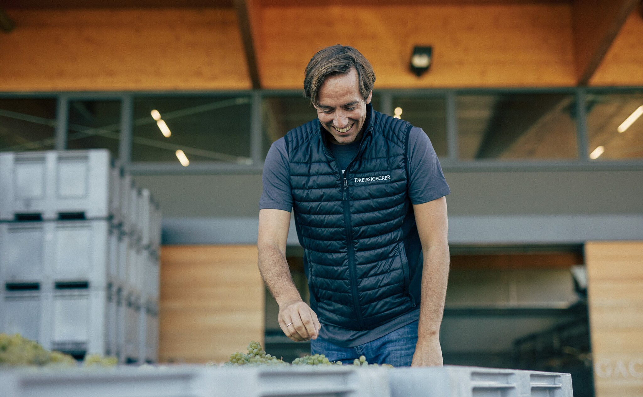 Jochen Dreissigacker bei der Weinlese Jochen Dreissigacker bei der Weinlese