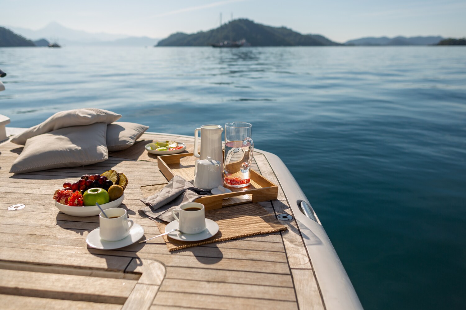 Ein Frühstück auf dem Boot Ein Frühstück auf dem Boot