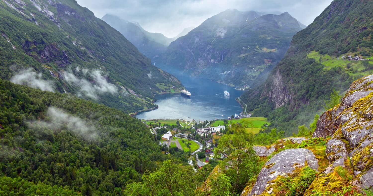 Blick auf den Geirangerfjord.