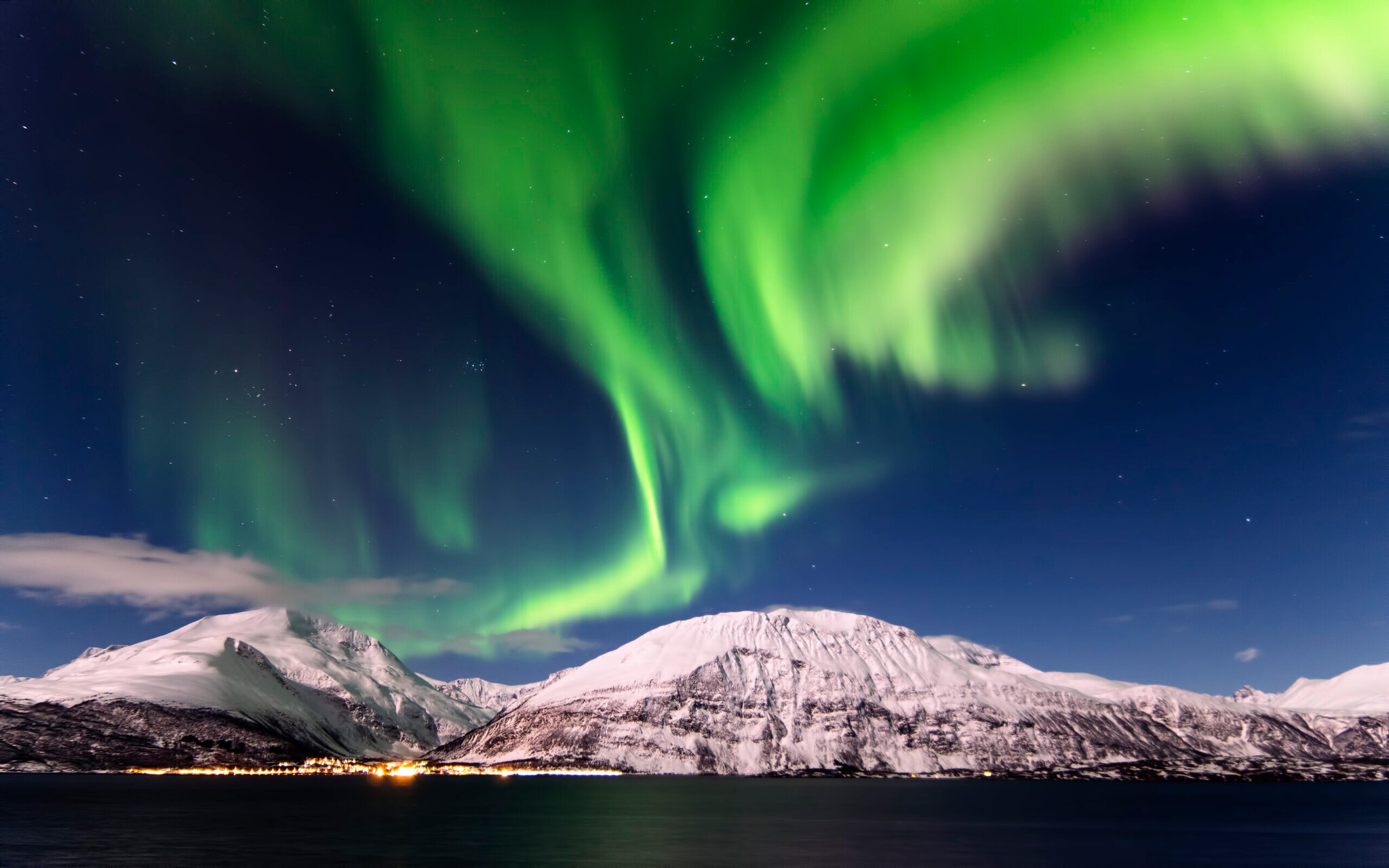 Nordlichter über Lyngen.