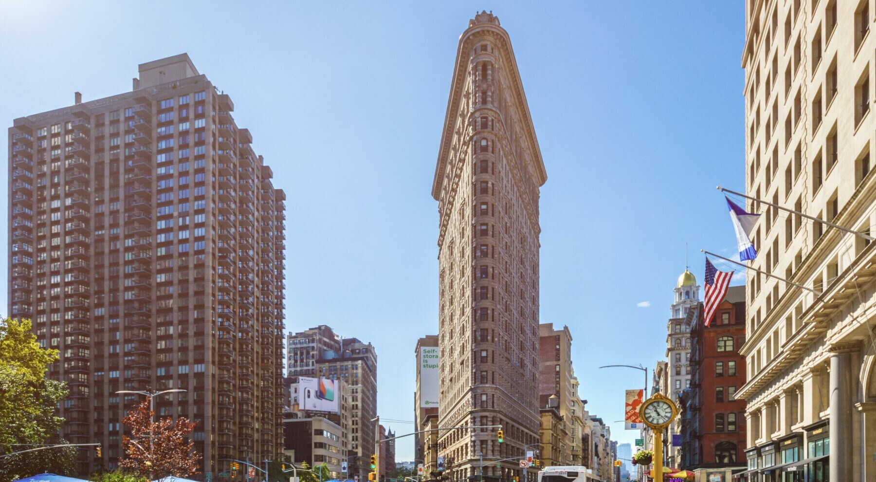 Blick auf das Flatiron Building in New York