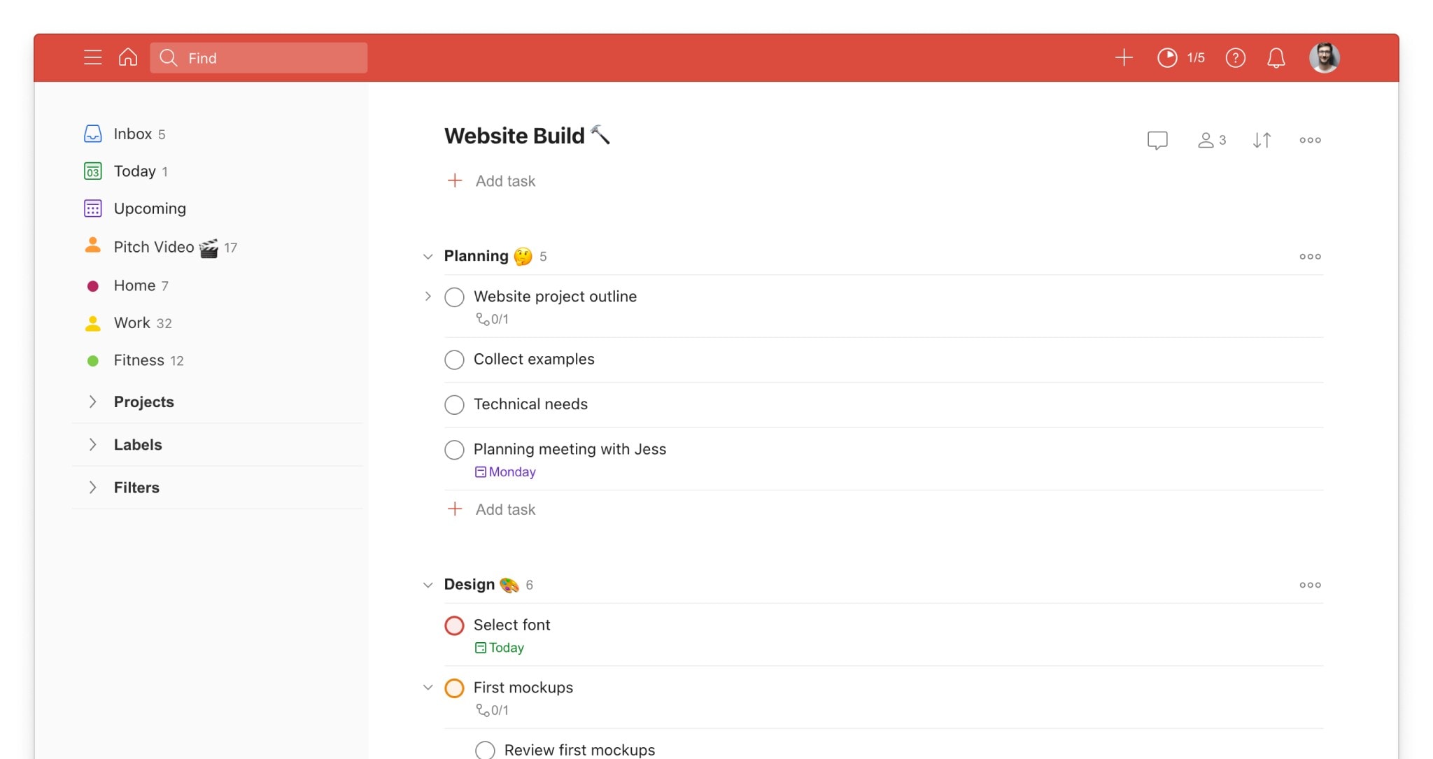 Die Oberfläche einer Organisations-App Die Oberfläche einer Organisations-App