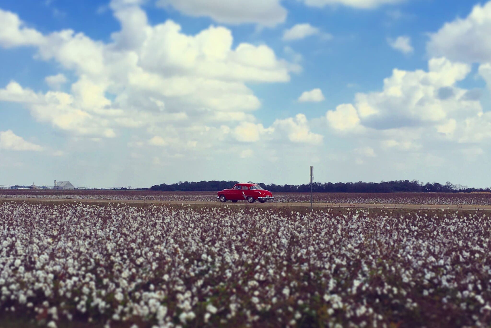 Ein Oldtimer auf der US 61 nahe Clarksdale Ein Oldtimer auf der US 61 nahe Clarksdale