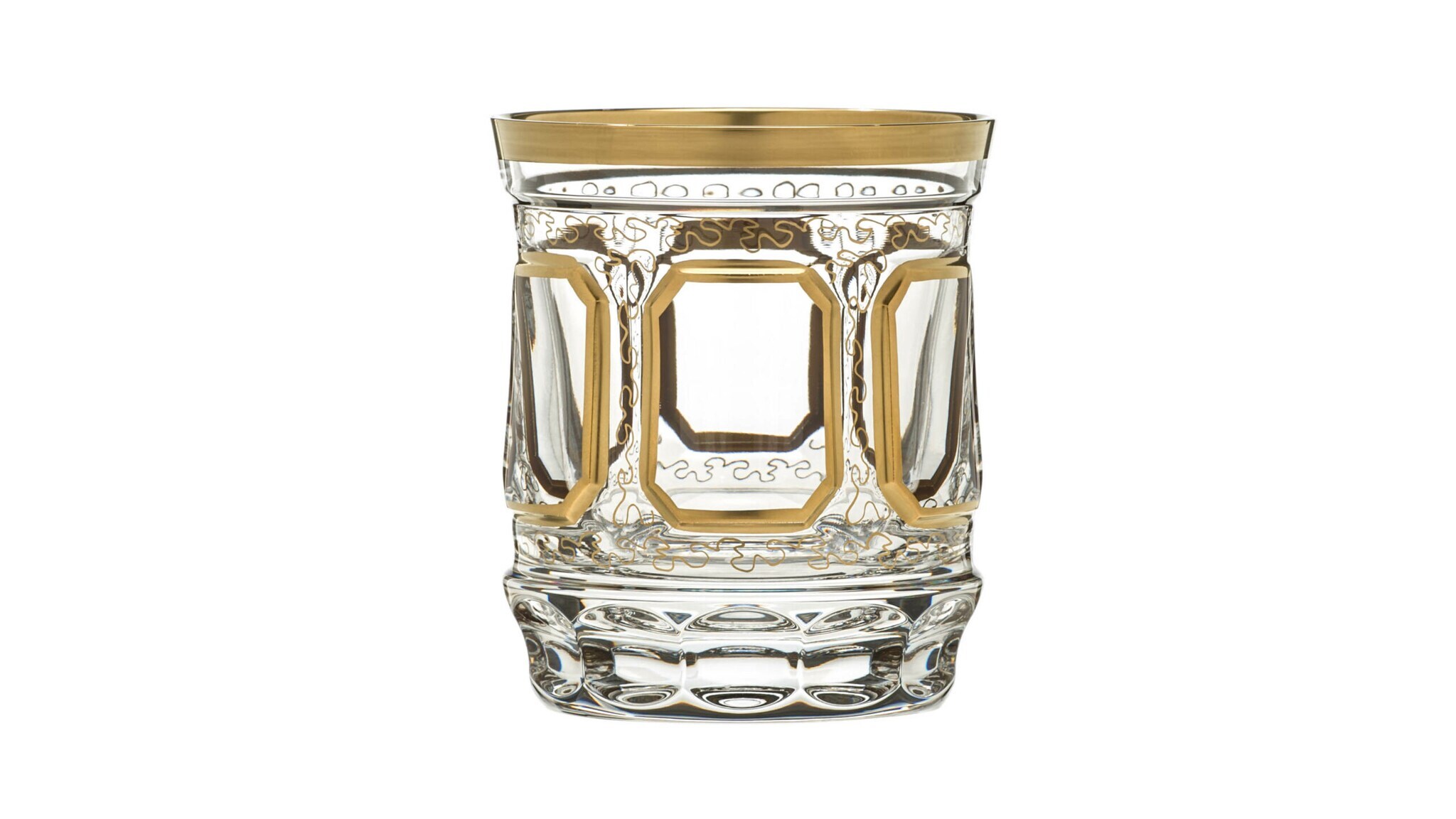 Produktbild eines Whiskyglases von Arnstadt Kristall mit opulenter Goldverzierung Produktbild eines Whiskyglases von Arnstadt Kristall mit opulenter Goldverzierung