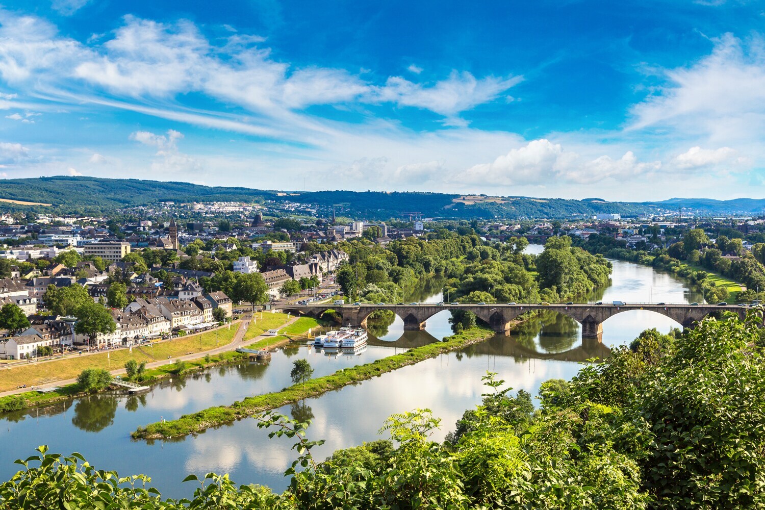 Blick auf Trier. Blick auf Trier.