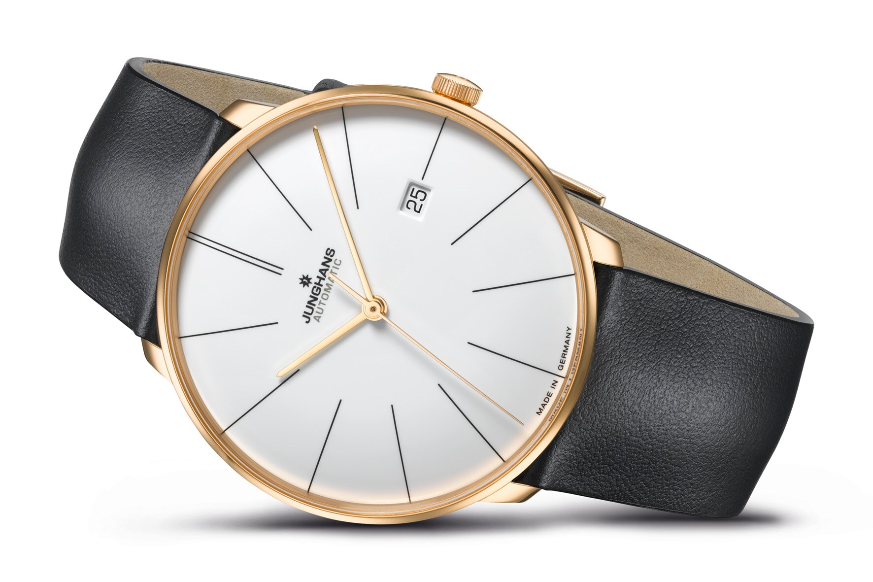 Produktaufnahme der jüngsten Meister fein Automatic Uhr von Junghans