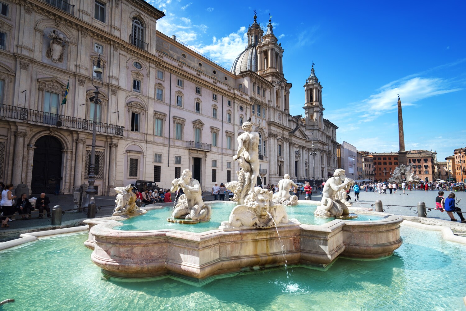 Brunnen auf der Piazza Navona in Rom Brunnen auf der Piazza Navona in Rom