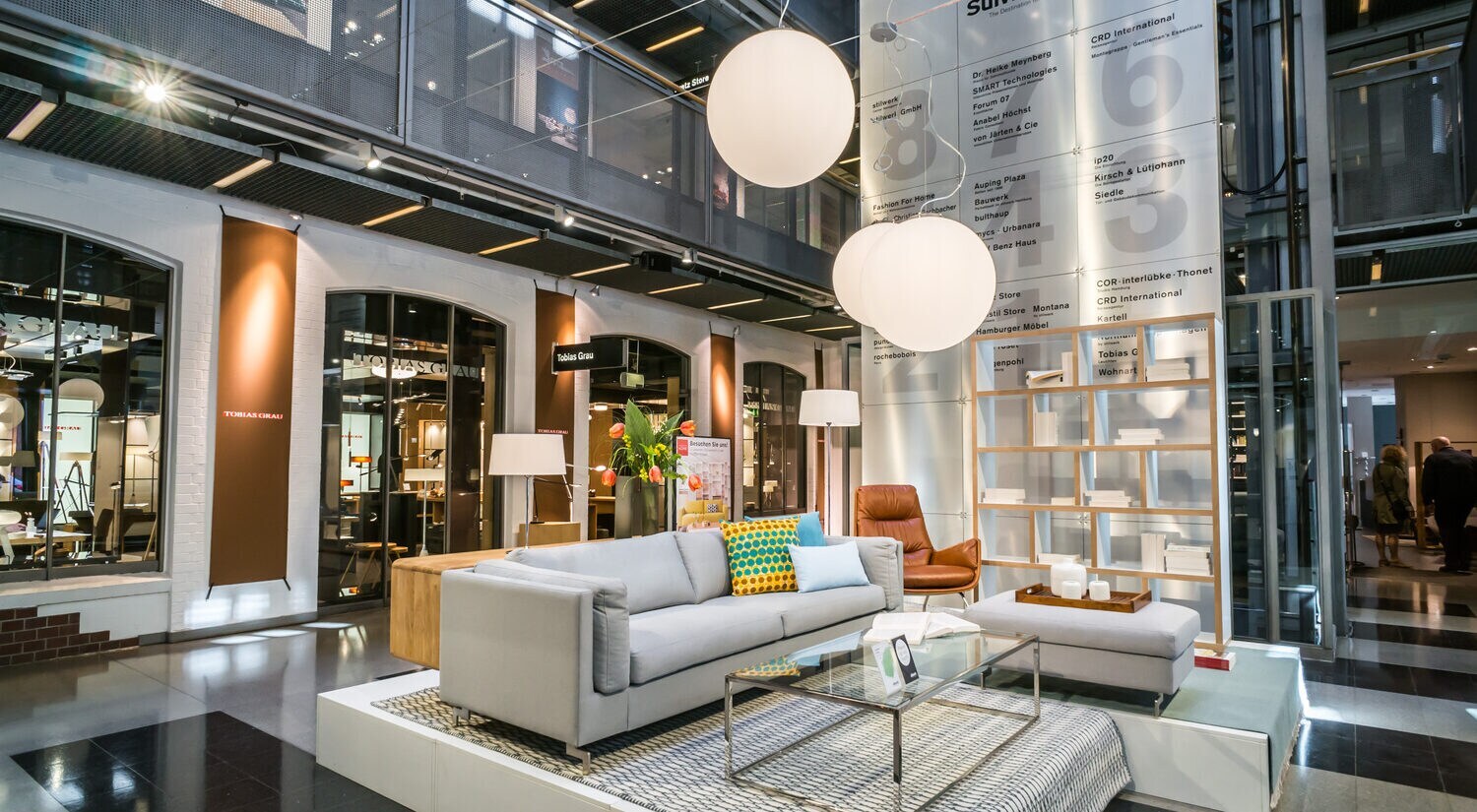 Das stilwerk am Hamburger Fischmarkt von innen.