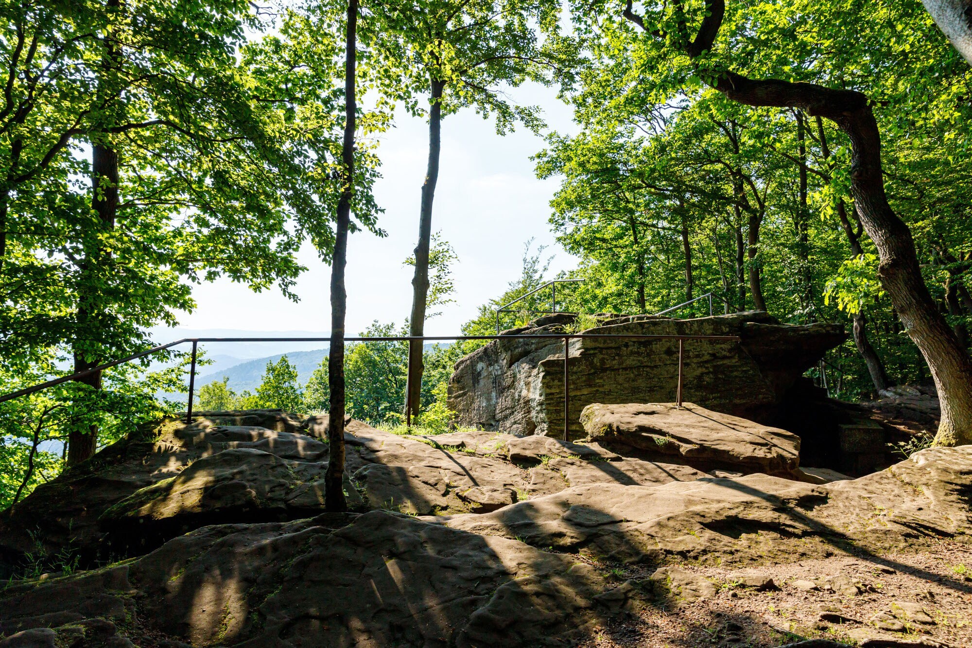 Ein Felsen im Sommer