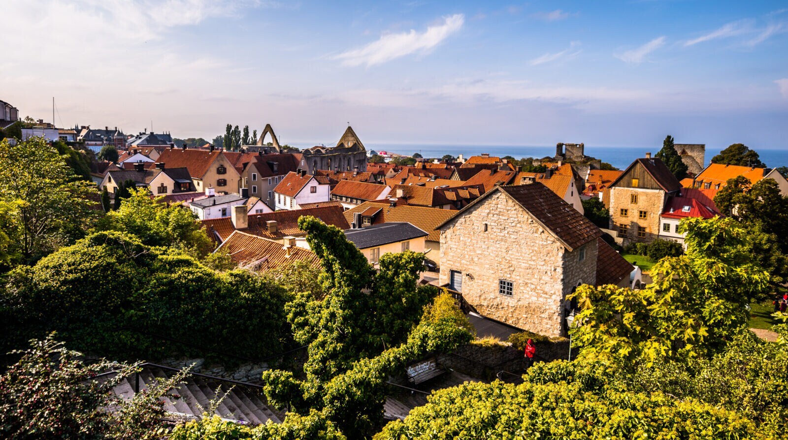 Blick auf die alte Stadt Visby