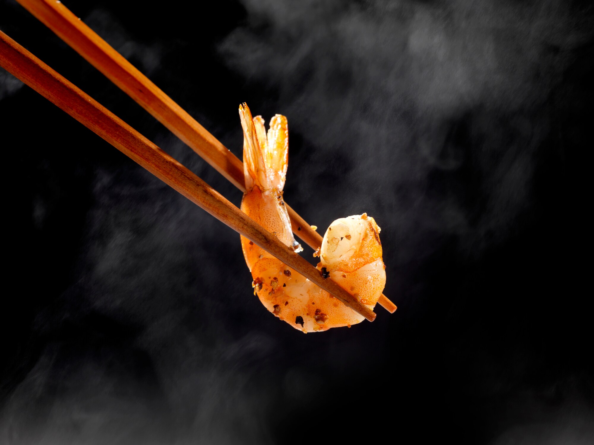 Essstäbchen mit Garnele