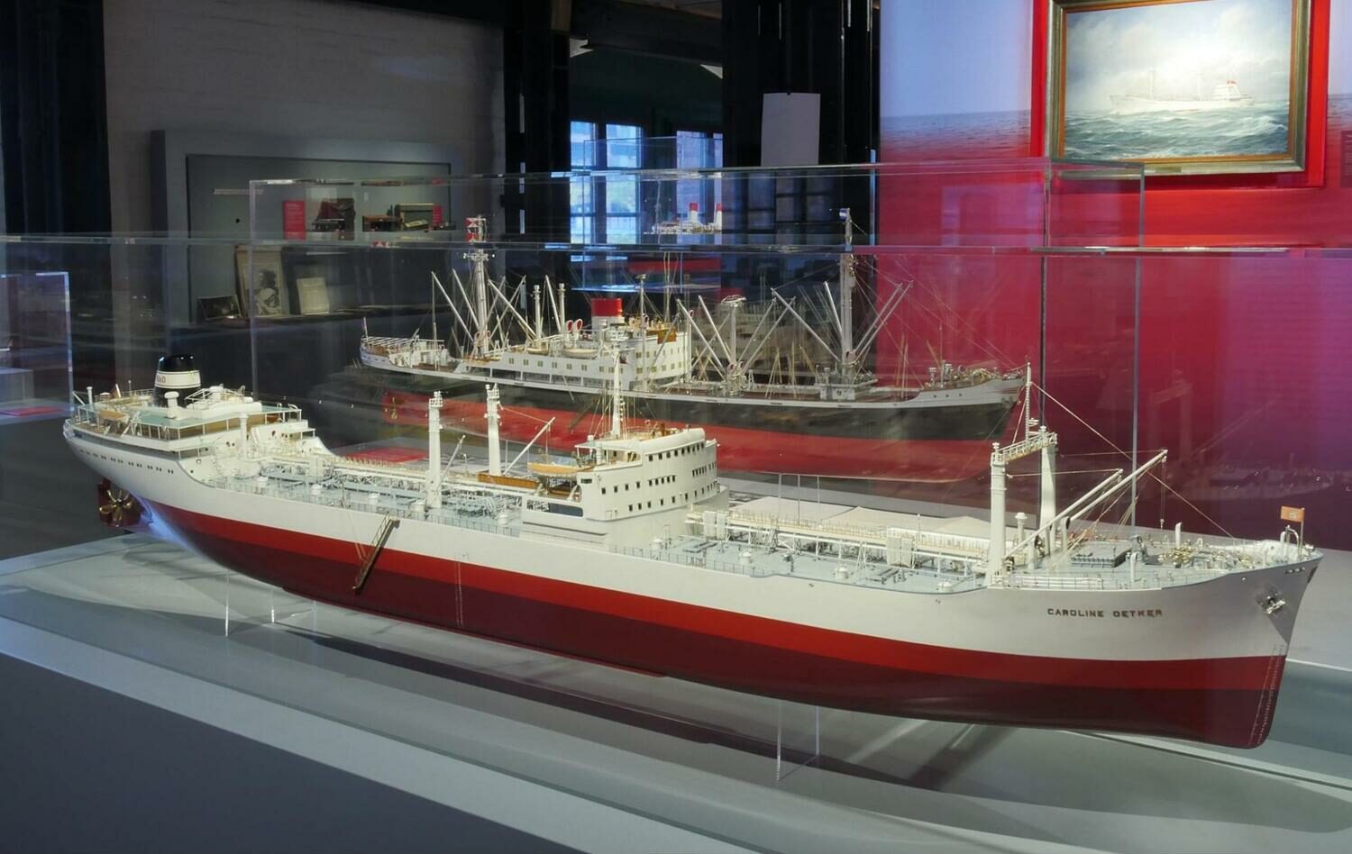 Ein Schiffsmodell im Internationalen Maritimen Museum Hamburg. Ein Schiffsmodell im Internationalen Maritimen Museum Hamburg.