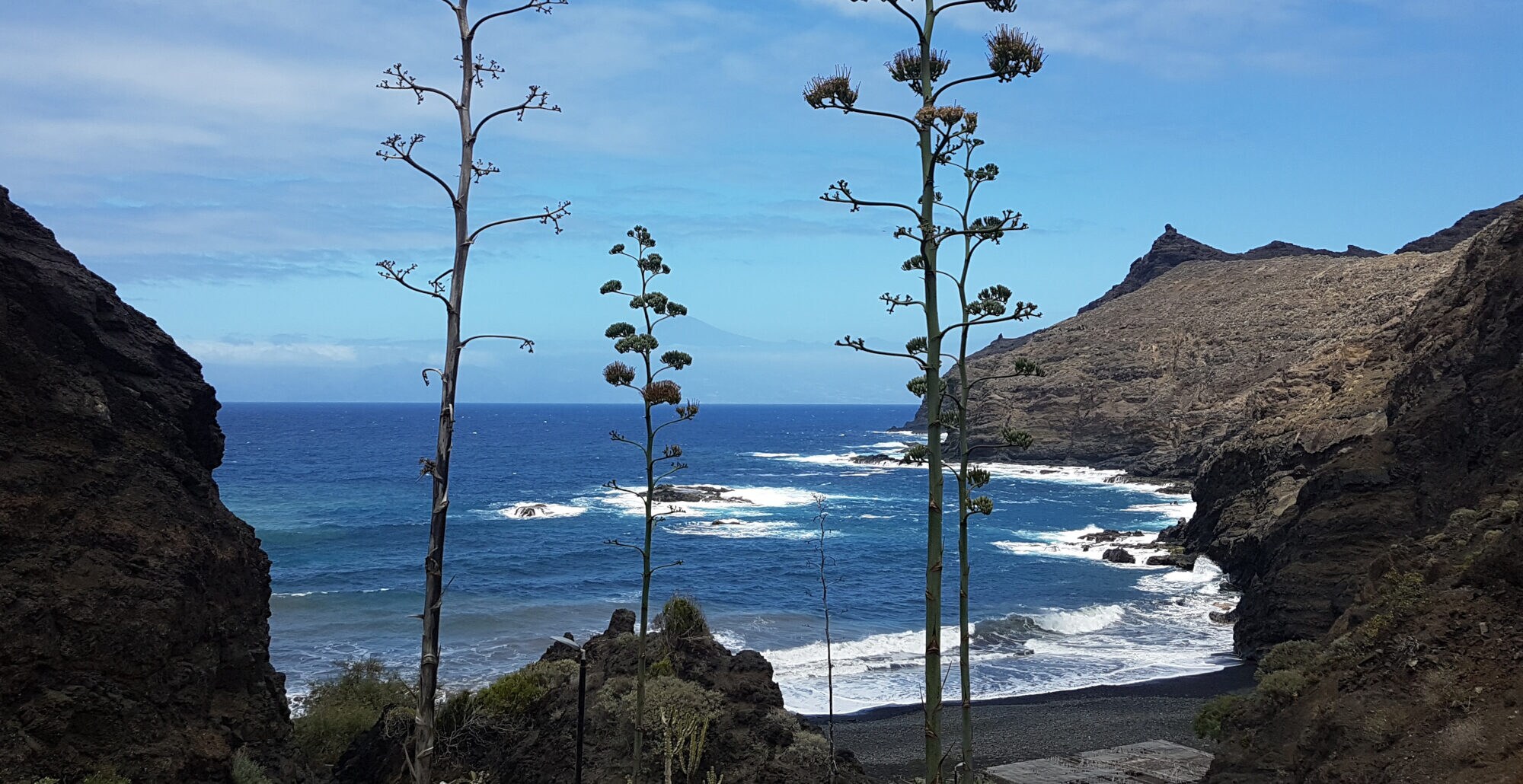 Blick auf den steinigen Strand von La Gomera