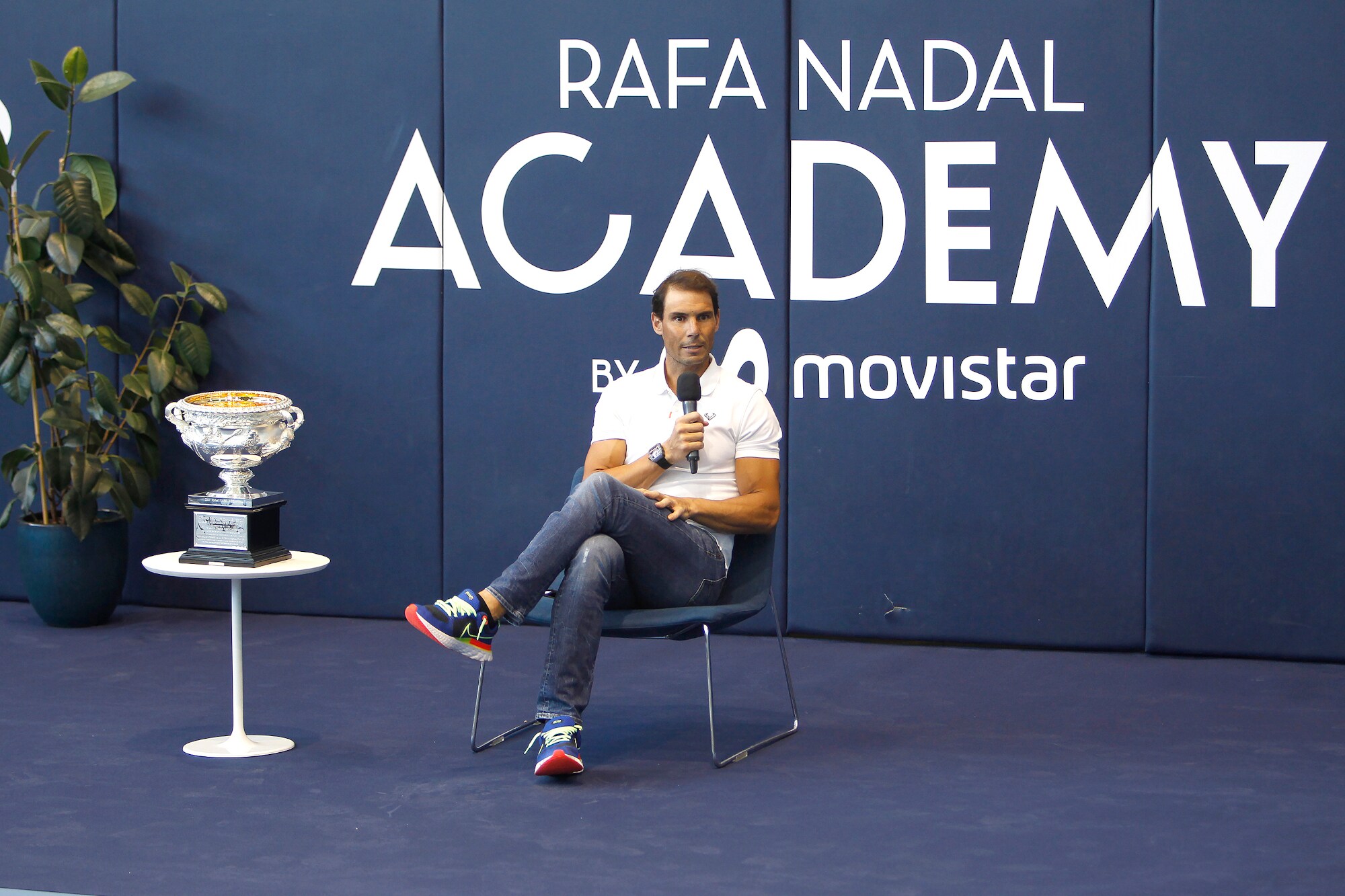 Rafael Nadal auf einer Pressekonferenz