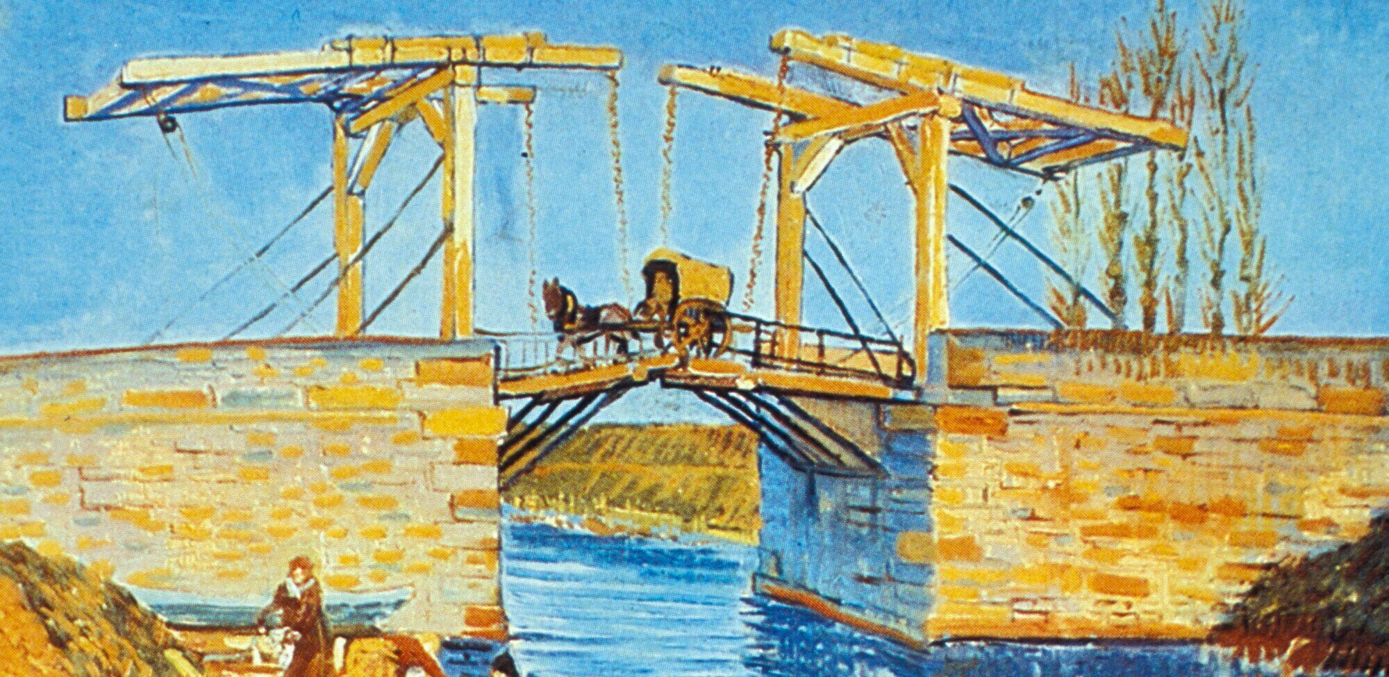 Van Goghs Gemälde „Die Brücke von Langlois in Arles mit Wäscherinnen“ Van Goghs Gemälde „Die Brücke von Langlois in Arles mit Wäscherinnen“