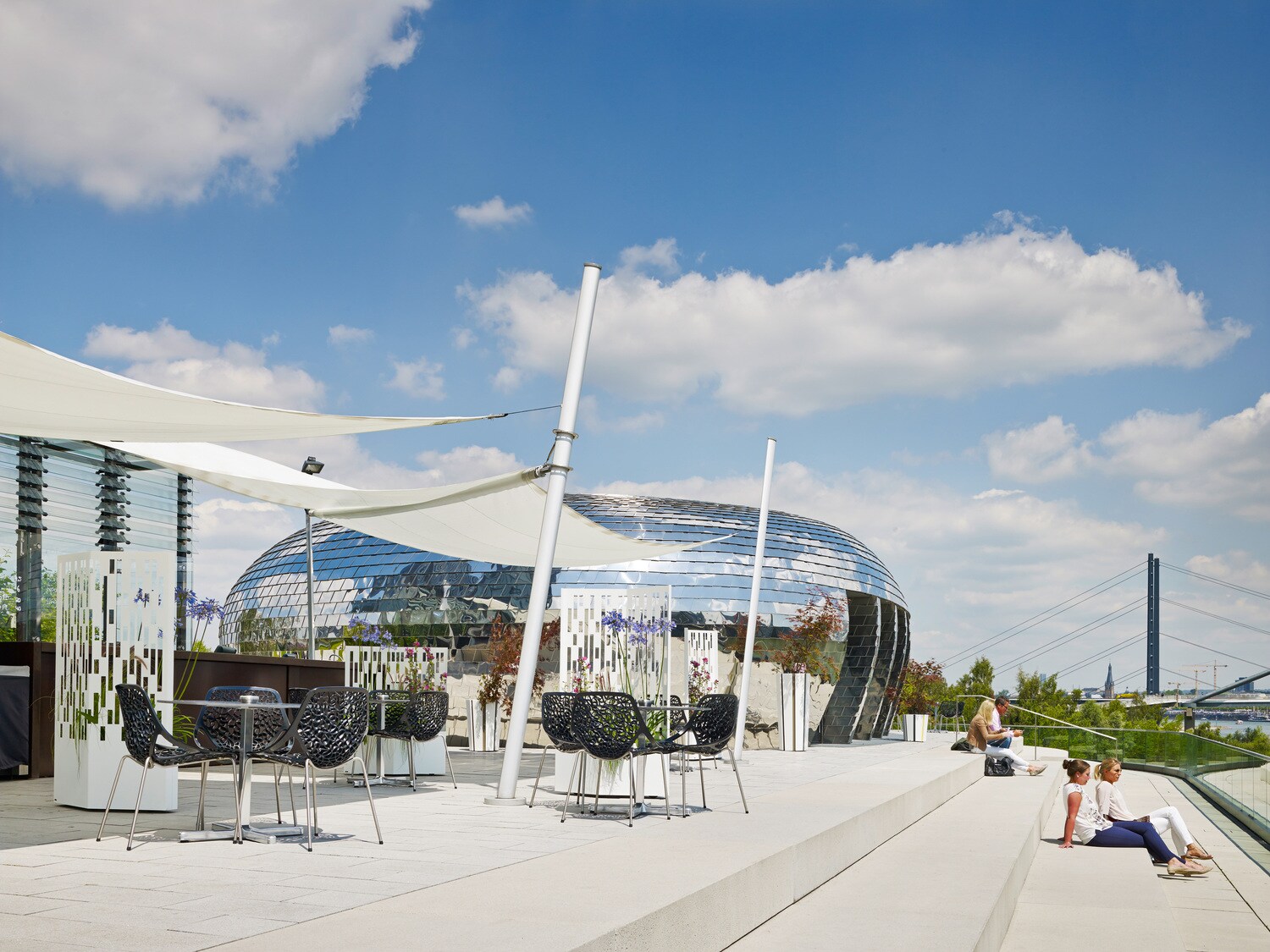 Blick auf das Hotelrestaurant vom Hyatt Regency
