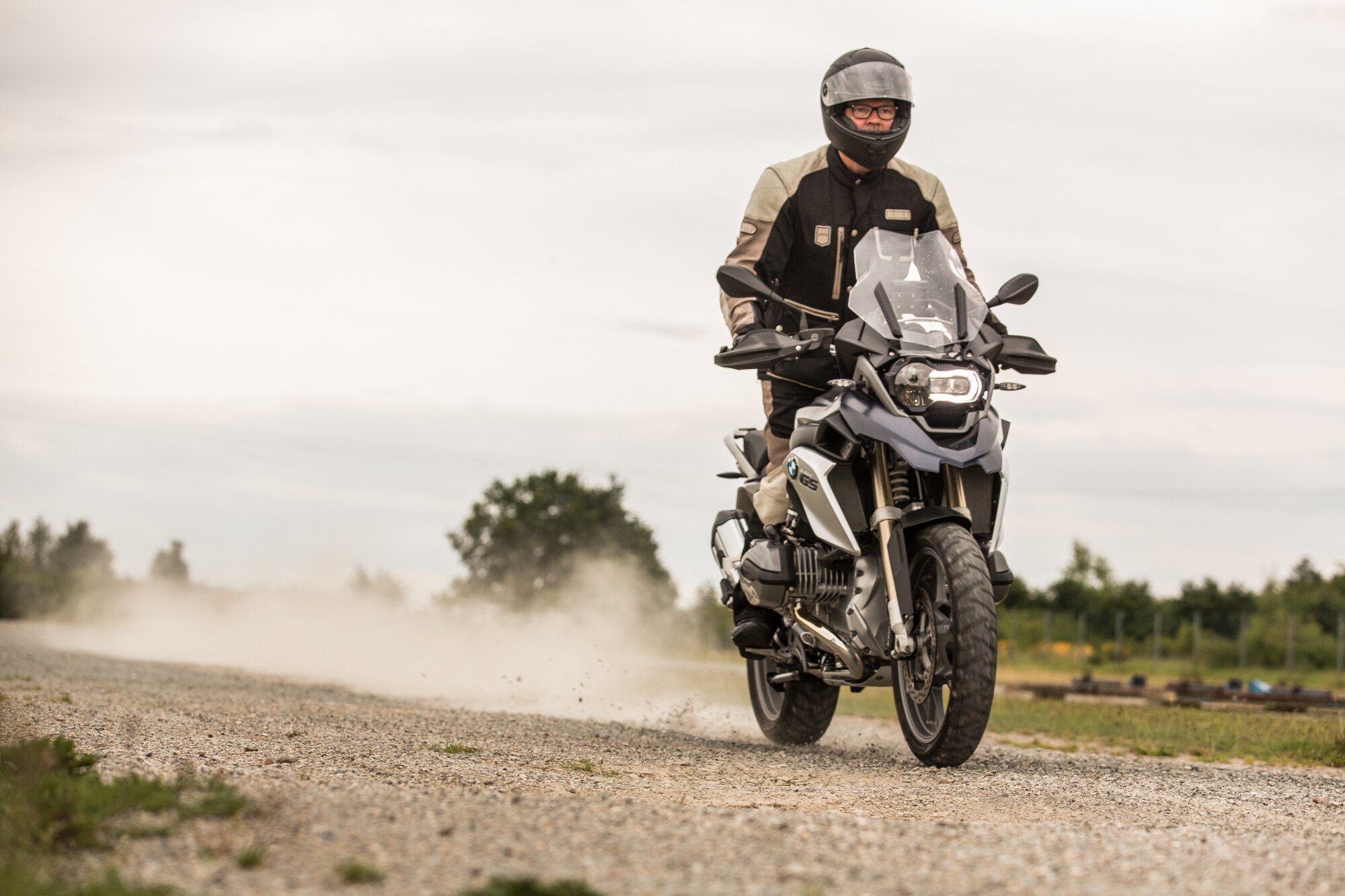 Motorradfahrer bei einem Fahrsicherheitstraining