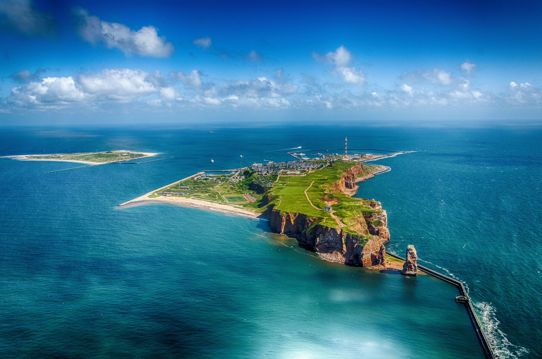 Luftaufnahme der Insel Helgoland