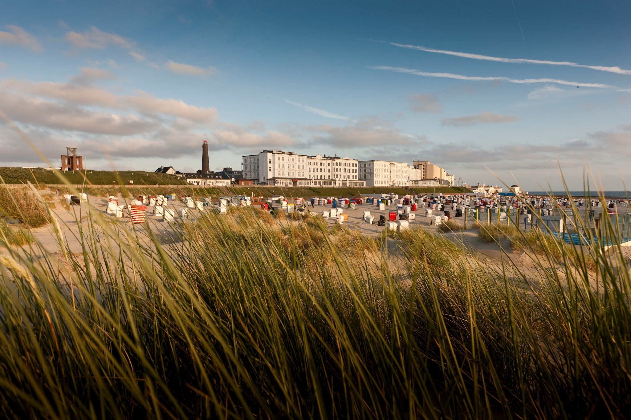 Blick auf Strand der Ostfriesischen Insel Borkum Blick auf Strand der Ostfriesischen Insel Borkum