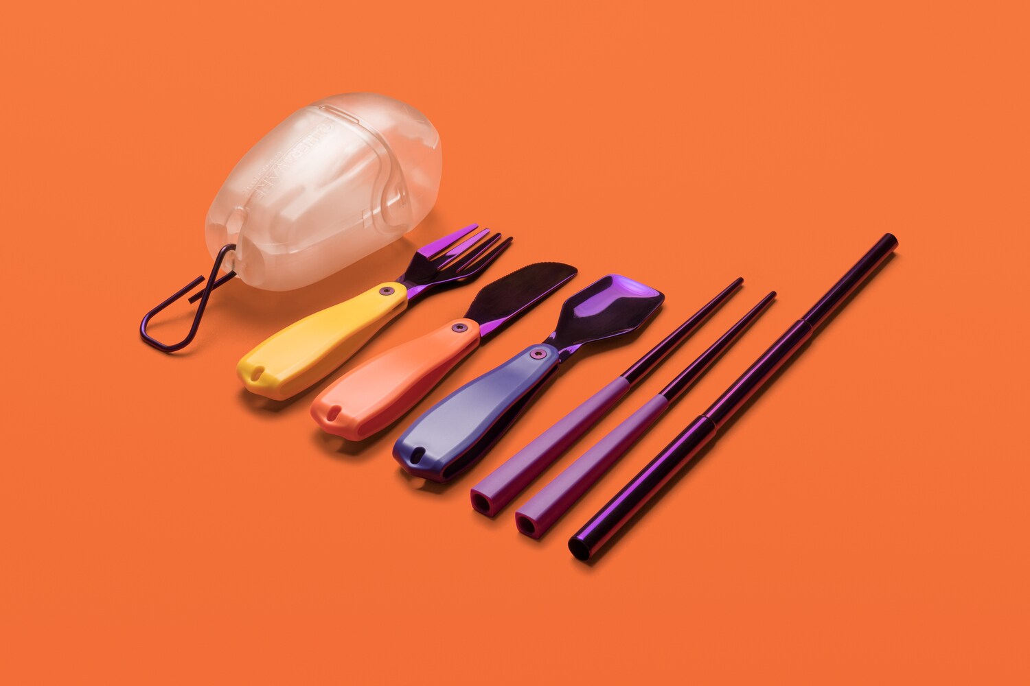 Reisebesteck aus recycelten Materialien