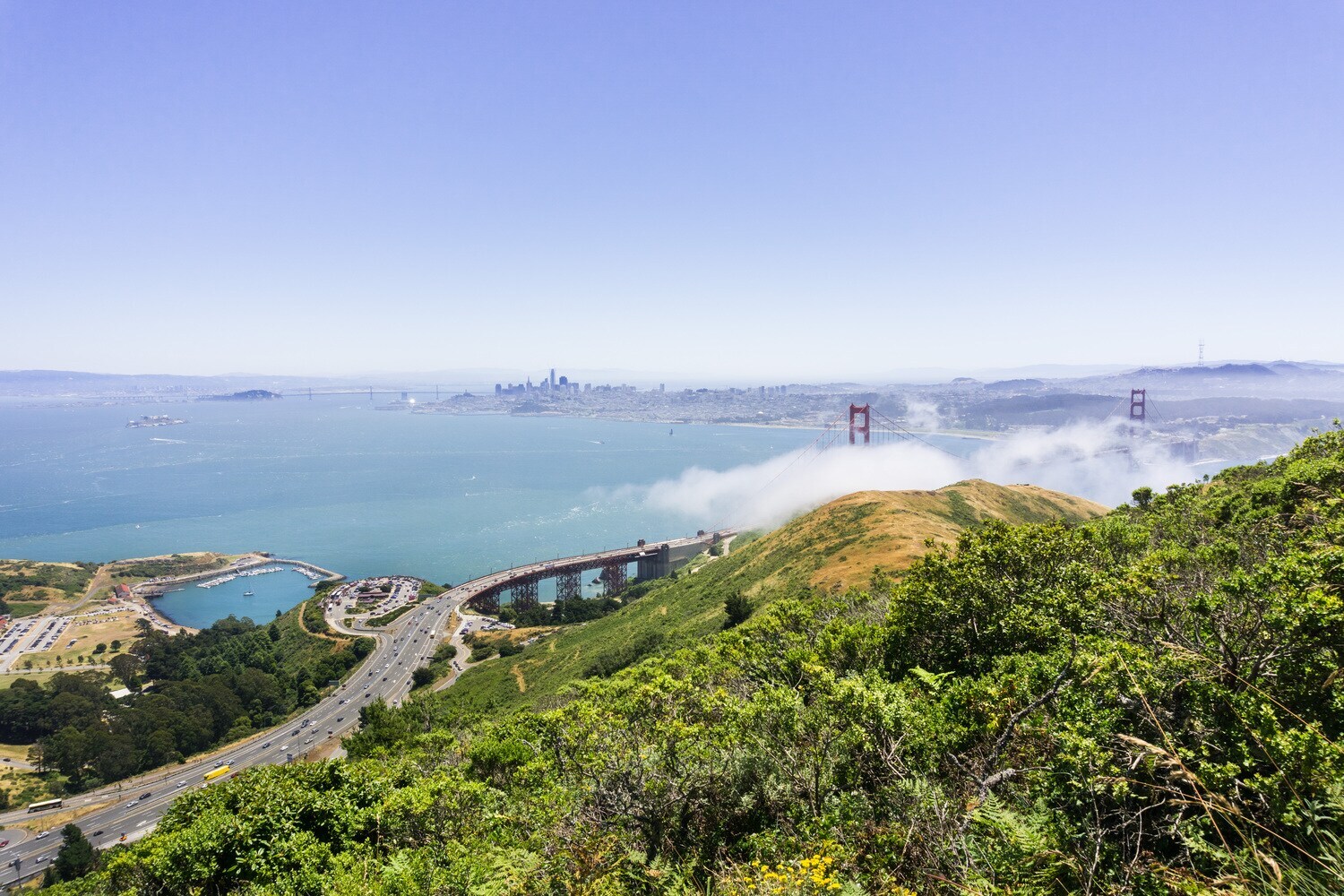 Blick über die Küste Richtung San Francisco