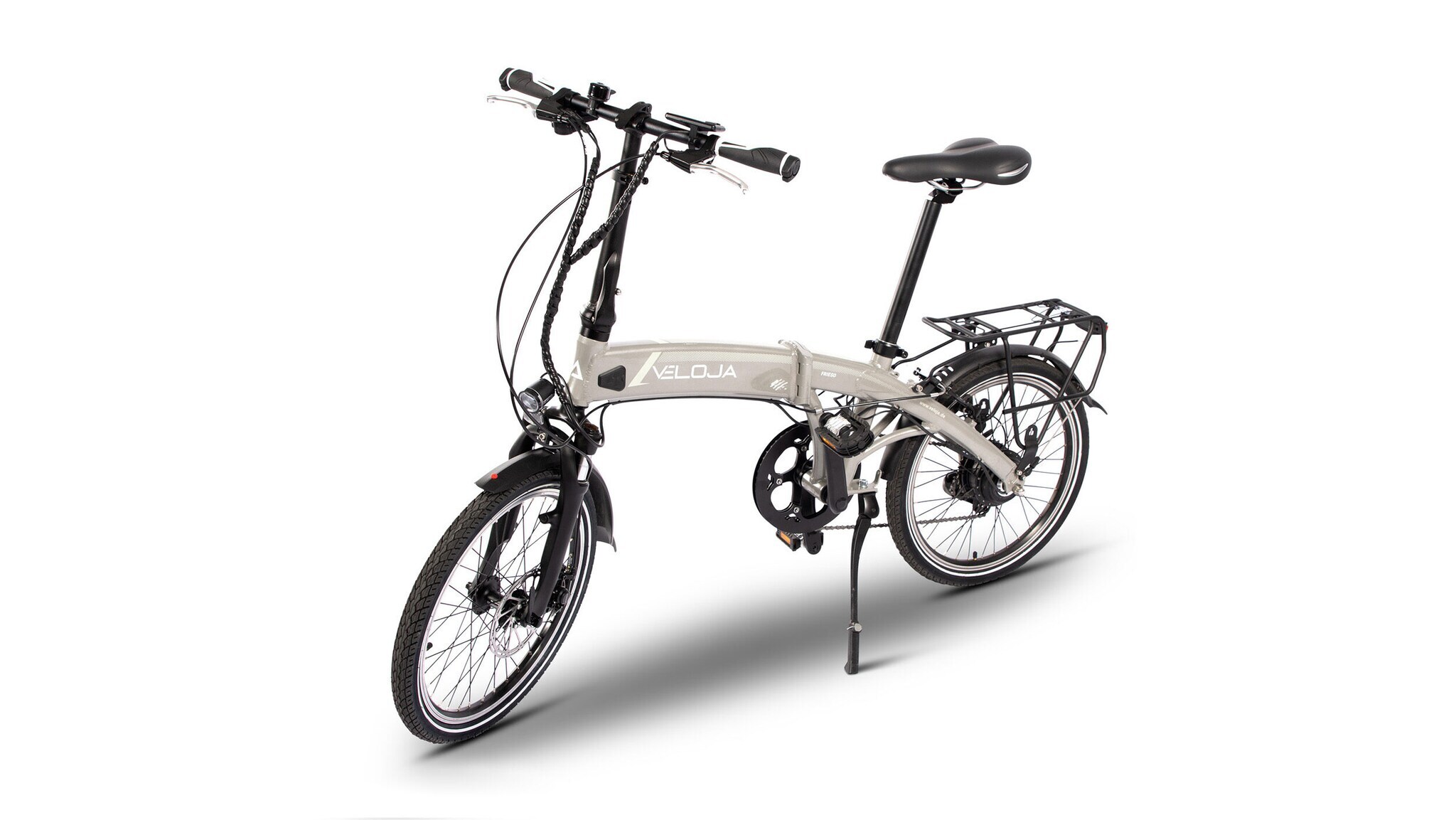 Ein beiges Klapp-E-Bike
