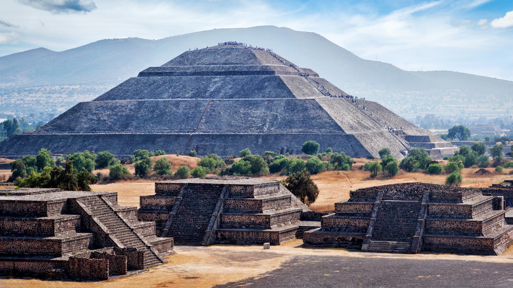 Panorama von den Pyramiden von Teotihuacán