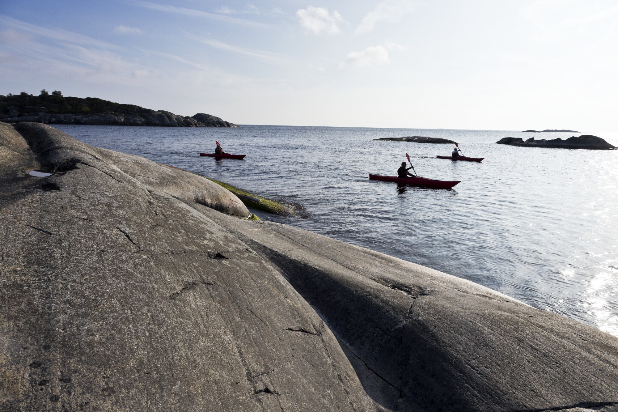 Kajakfahrer im Stochkolmer Schärengarten
