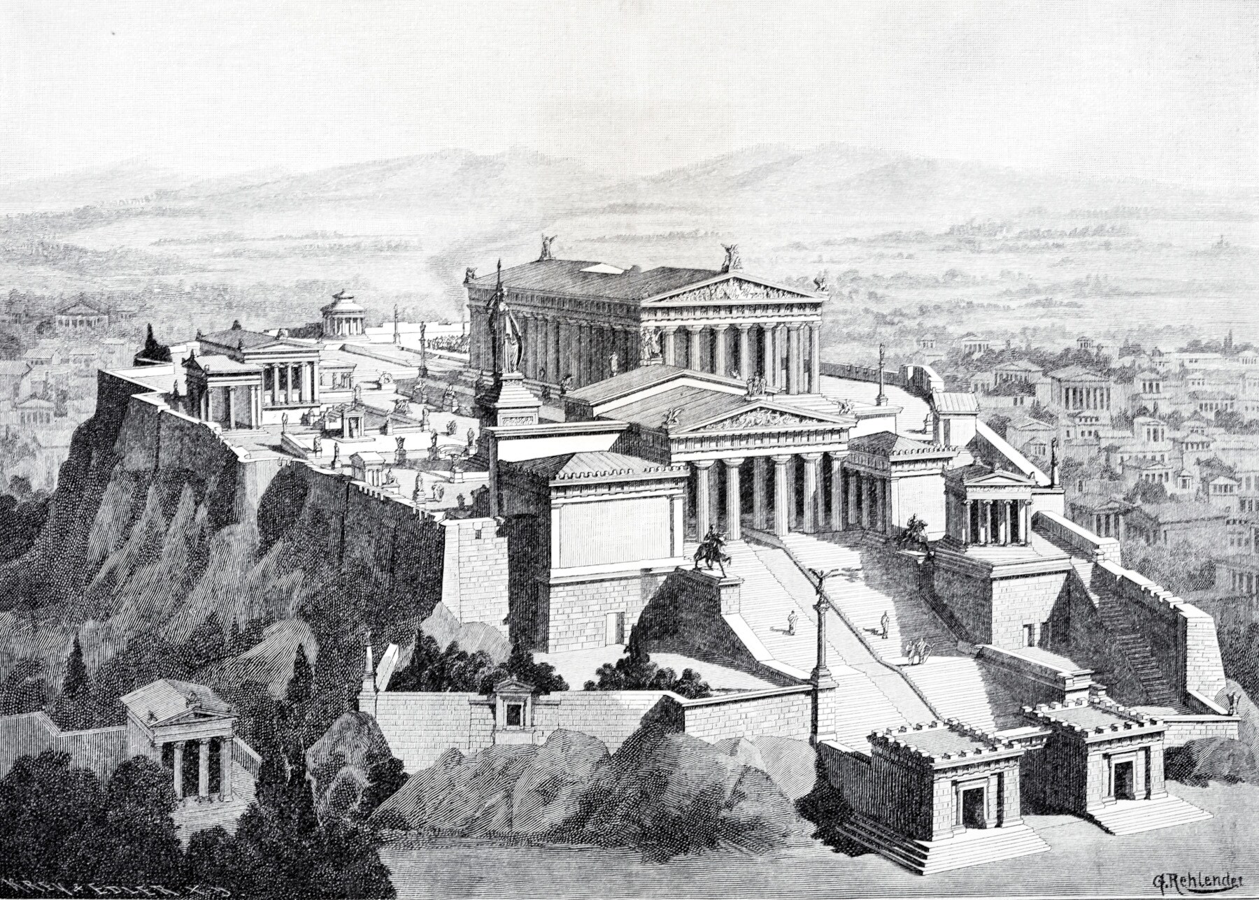 Illustration der Akropolis