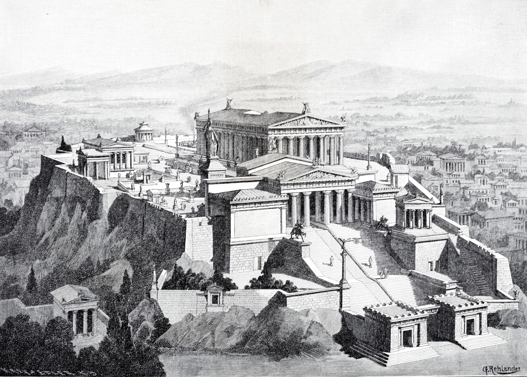 Illustration der Akropolis Illustration der Akropolis
