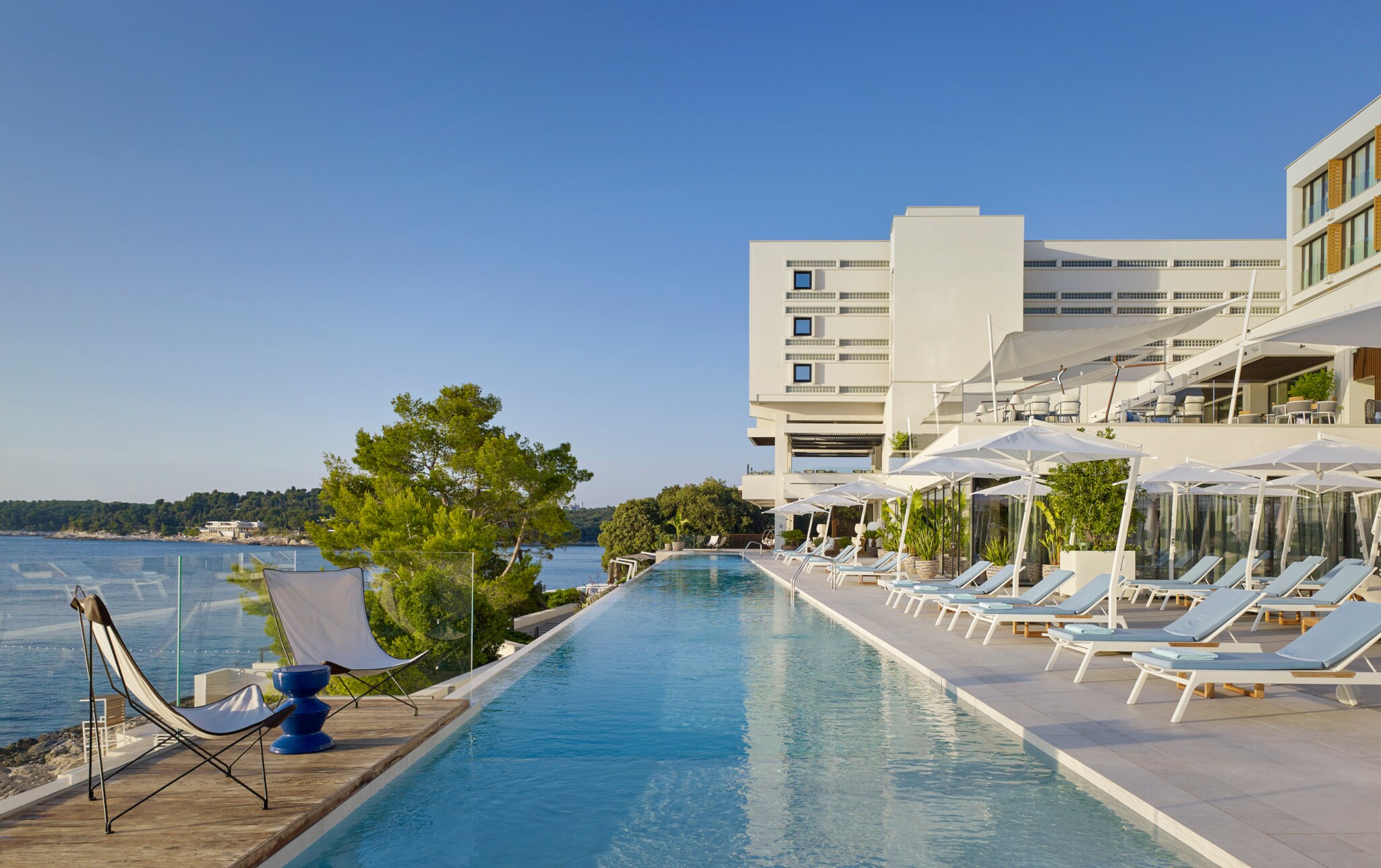 Der Pool des Grand Hotel Brioni Pula