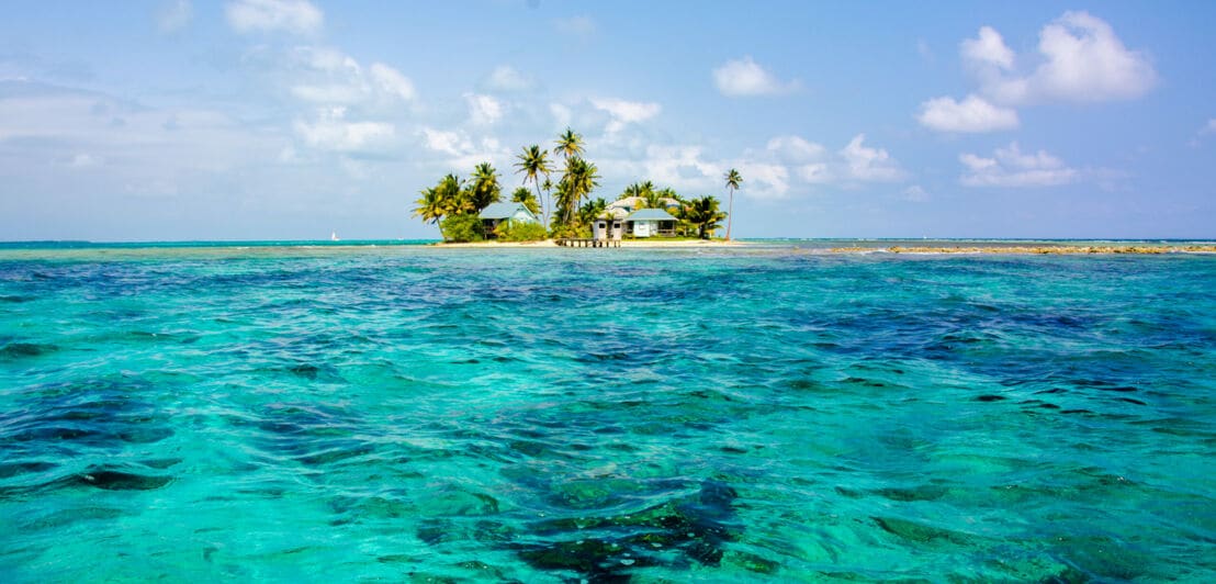 Eine kleine Insel im karibischen Meer