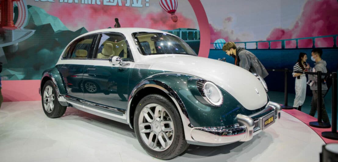 Die elektrische Käfer-Kopie Pengkemao von Ora/Great Wall Motor auf der Automesse Shanghai