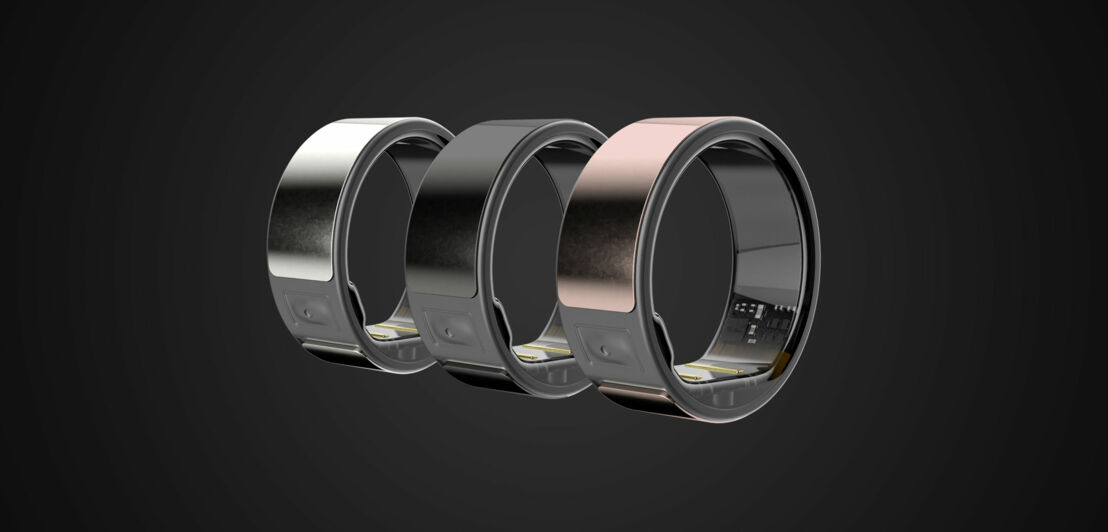 Produkt-Shot von drei Smart-Ringen