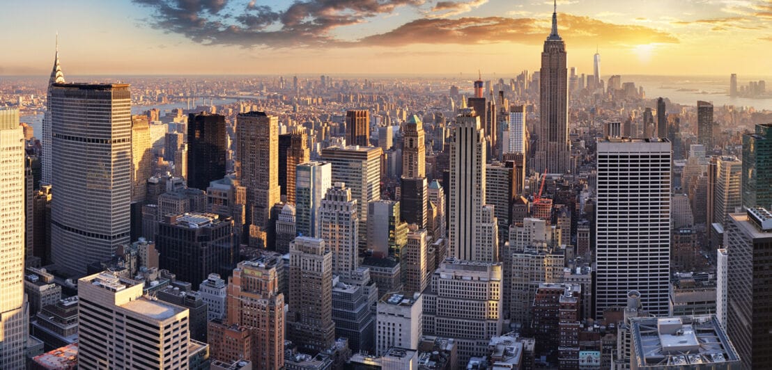 Luftbild der Skyline New Yorks