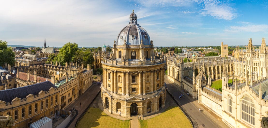 Blick auf den Campus von Oxford