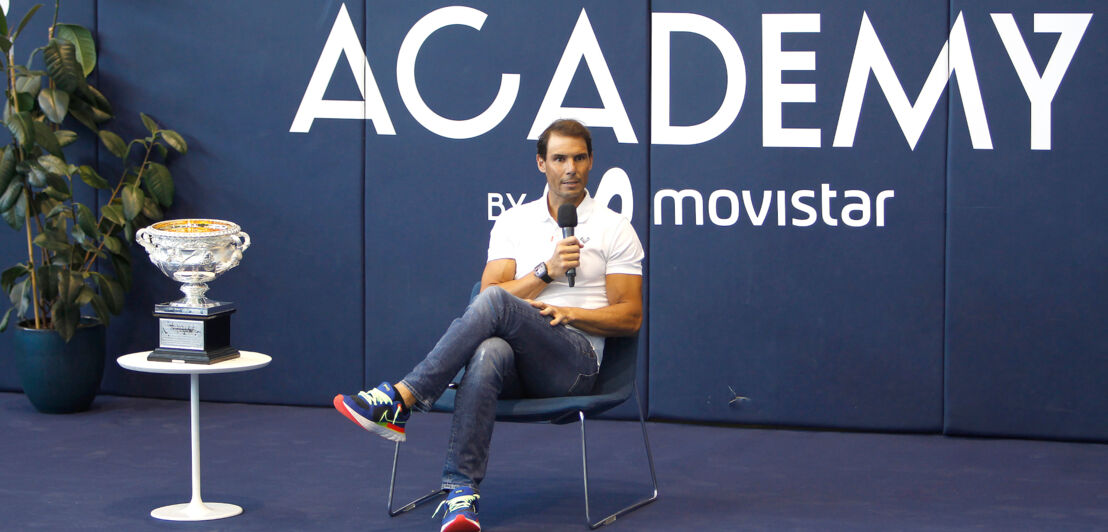Rafael Nadal auf einer Pressekonferenz