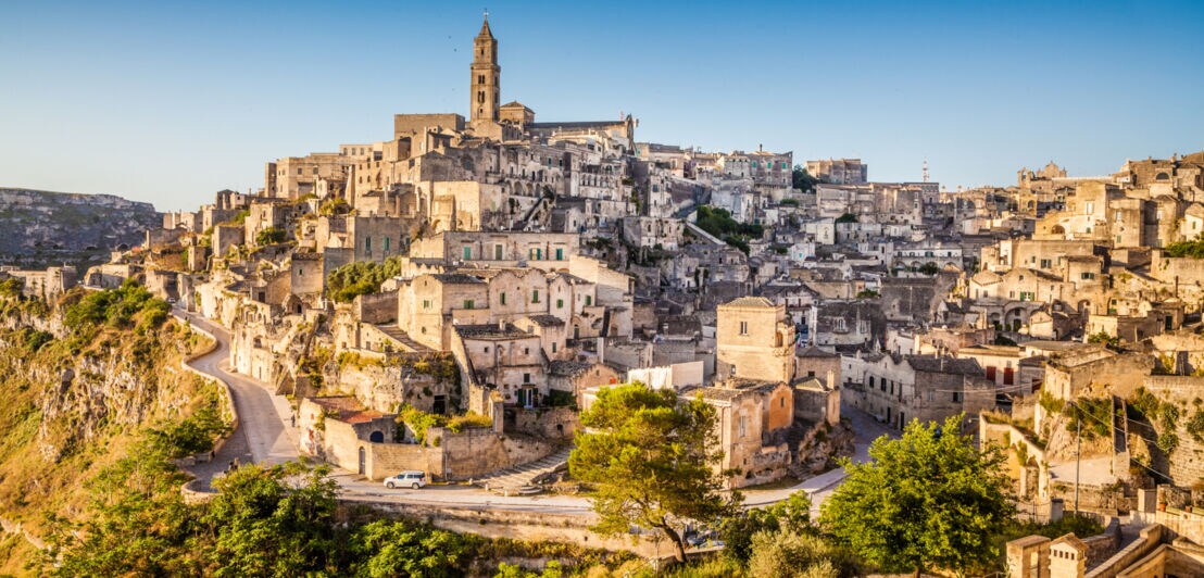 Blick auf die Stadt Matera in Süditalien